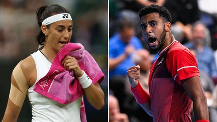 Caroline Garcia et Arthur Fils ont été deux des joueurs français les plus remarqués de la saison 2023 en tennis. (AFP)