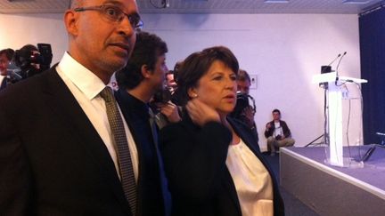 Harlem Desir et Martine Aubry au siège du PS dimanche 17 au soir (PM)