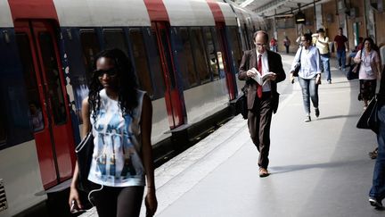 Un quai du RER B, &agrave; Paris, le 13 juin 2014. (MAXPPP)