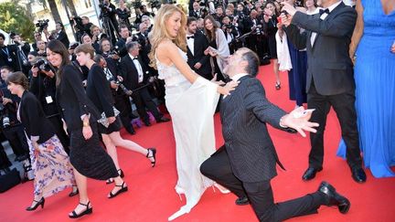 Accueil très chaleureux pour l'actrice américaine Blake Lively
 (ALBERTO PIZZOLI / AFP)