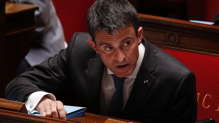 Le Premier ministre Manuel Valls pendant les questions au gouvernement, le 3 mai 2016. (FRANCOIS GUILLOT / AFP)