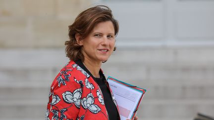 La ministre des Sports&nbsp;Roxana Maracineanu, le 21 août 2019, à l'Elysée, à Paris. (LUDOVIC MARIN / AFP)