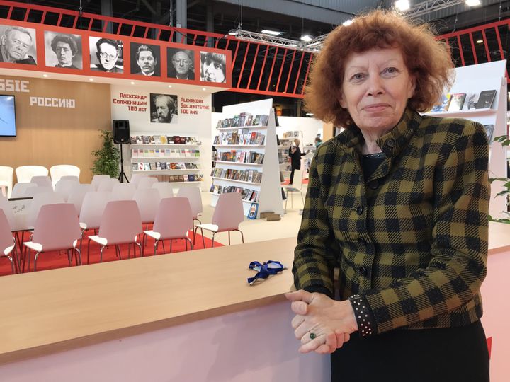 Anne Codalfy-Faucard, traductrice, éditrice, spécialiste de la littérature russe au Salon Livre Paris, mars 2018
 (Laurence Houot / Culturebox)