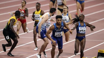 Le relais mixte 4x400 mètres est une des six nouvelles épreuves mixtes à avoir lieu aux Jeux olympiques. (Serhat Cagdas / Anadolu Agency via AFP)