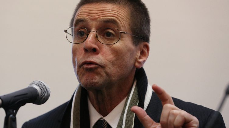 Hassan Diab, suspected of being the author of the 'Copernic Street attack, holds a press conference in Canada in Ottawa, Ontario, on January 17, 2018. (LARS HAGBERG / AFP)