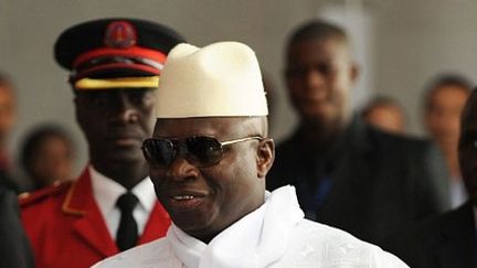 Le président gambien, Yahya Jammeh, en visite à Addis Abeba, en Ethiopie, le 15 juillet 2012. (PHOTO/SIMON MAINA)