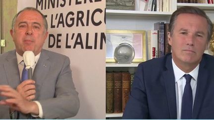 Didier Guillaume, ministre de l‘Agriculture et de l’Alimentation, et Nicolas Dupont-Aignan, député de l’Essonne et président de Debout la France, sont les invités du magazine “Dimanche en politique”, dimanche 12 avril. Ils répondent aux questions de Francis Letellier. (FRANCE 3)