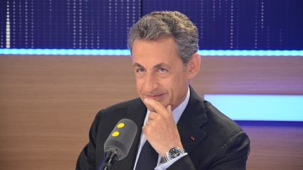 Nicolas Sarkozy sur franceinfo le 2 novembre 2016 (Jean-Christophe Bourdillat / Radio France)