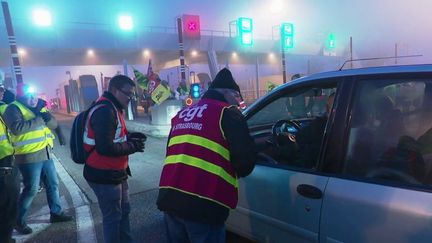 Grève contre la réforme des retraites : opération péage gratuit à Strasbourg