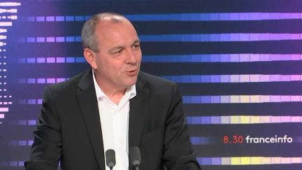 Laurent Berger, secrétaire général de la CFDT, était vendredi 29 avril l’invité du 8h30 franceinfo.&nbsp; (FRANCEINFO / RADIOFRANCE)