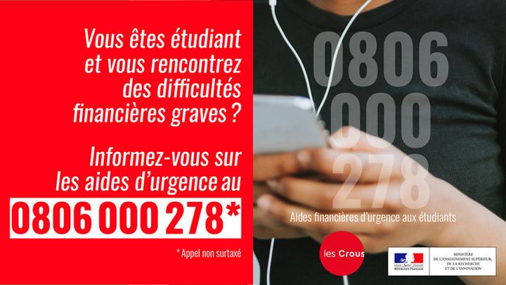 Lancement d'un numéro d'urgence pour les étudiants en grande précarité, le 10 janvier 2020. (MINISTERE DE L'ENSEIGNEMENT SUPERIEUR)