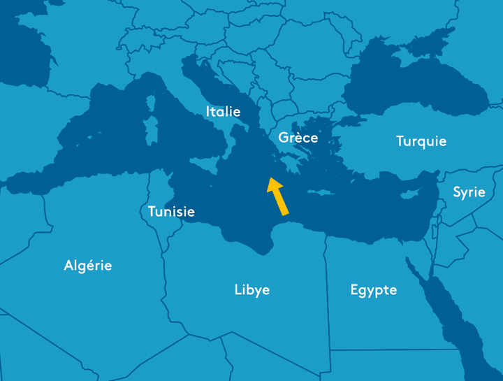 Los barcos de migrantes parten cada vez más del este de Libia, lo que aumenta la distancia de los cruces hacia Italia.  (FRANCIAINFO)