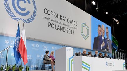 La COP24,&nbsp;conférence climat de l'ONU, à&nbsp;Katowice, en Pologne, le 2 décembre 2018. (JANEK SKARZYNSKI / AFP)