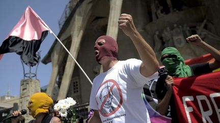 Manifestastion à Barcelone (Espagne) pour les Pussy Riot, vendredi 17 août 2012.
 (Josep Lago / AFP)