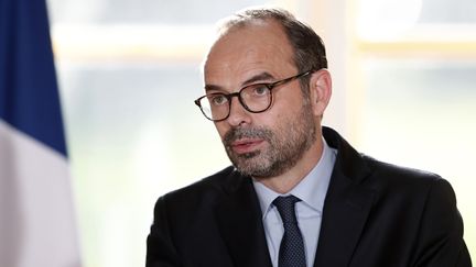 Le Premier ministre, Edouard Philippe, le 3 janvier 2018 à l'Elysée, à Paris.&nbsp; (BENOIT TESSIER / AFP)