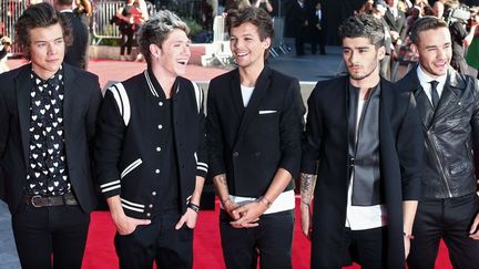 Le groupe One Direction à la première d'un documentaire qui lui est consacré, le 20 août 2013 à Londres
 (Andrew Cowie / AFP)