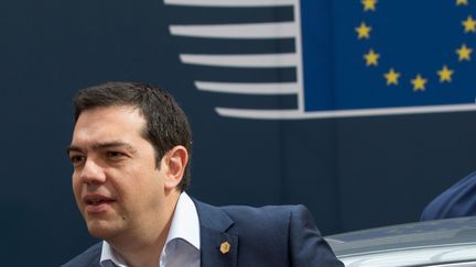 Le Premier ministre grec, Alexis Tsipras,&nbsp;au sommet europ&eacute;en &agrave; Bruxelles, le 26 juin 2015. (PHILIPPE WOJAZER / REUTERS)