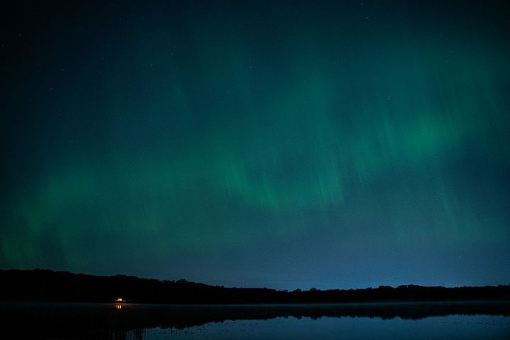 The sky over Rochester (New York State), in the northeastern United States, May 11, 2024. (LOKMAN VURAL ELIBOL / ANADOLU / AFP)