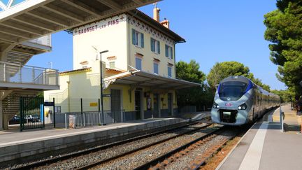 La gare de Sausset-les-Pins (Bouche-du-Rhône) le 10 septembre 2016. (MAXPPP)