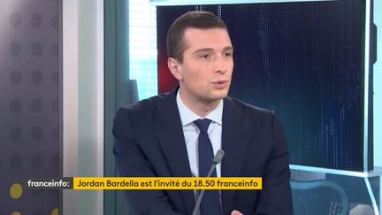 Jordan Bardella, candidat du Rassemblement National aux élections régionales en Île-de-France. (CAPTURE D'ECRAN / DAILYMOTION)