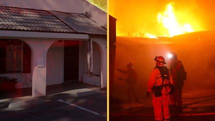 Un bâtiment de Paradise (Californie), en 2018 et 2019. (JUSTIN SULLIVAN / GETTY IMAGES NORTH AMERICA / AFP)