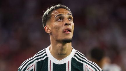 Antony sous les couleurs de Manchester United, le 27 juillet 2023. (WILLIAM VOLCOV / AFP)