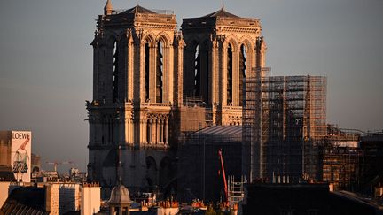 Le chantier de Notre-Dame de Paris en octobre 2022 (EMMANUEL DUNAND / AFP)