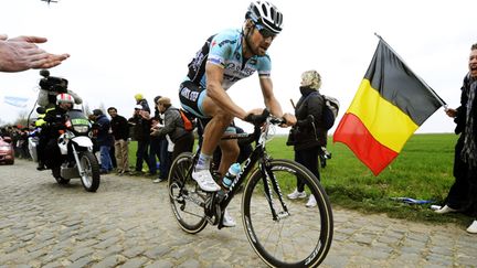 Tom Boonen lors de sa victoire sur Paris-Roubaix en 2012