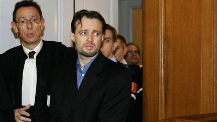 Stéphane Breitwieser et son avocat Me Thierry Moser au tribunal de Strasbourg en janvier 2005
 (FREDERICK FLORIN / AFP)