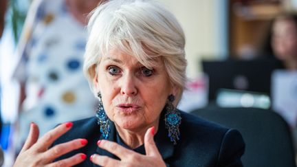 La ministre déléguée chargée de l'Egalité entre les femmes et les hommes, Isabelle Rome, le 10 juillet 2023 à Paris. (XOSE BOUZAS / HANS LUCAS / AFP)