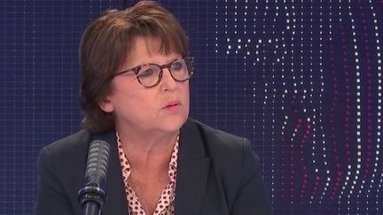 Martine Aubry, maire PS de Lille, était l'invitée du 8h30 franceinfo le 1er septembre 2021. (FRANCEINFO / RADIOFRANCE)