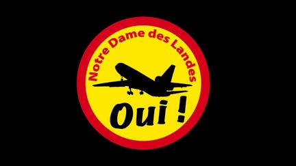 Un logo des partisans du projet d'a&eacute;roport &agrave; Notre-Dame-des-Landes (Loire-Atlantique). (FRANCETV INFO)