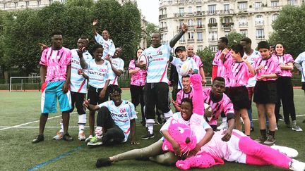 Entraînement organisé par Ovale Citoyen le 4 mai 2019 à Paris. (FANNY LECHEVESTRIER / RADIO FRANCE)