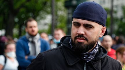 Le "gilet jaune" Eric Drouet, le 1er mai 2019 à Paris. (ZAKARIA ABDELKAFI / AFP)