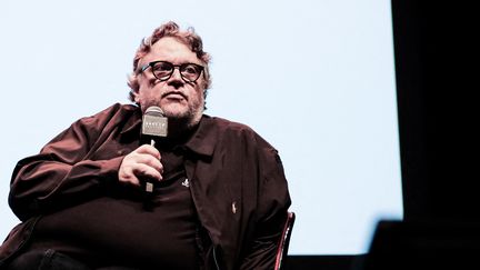 Guillermo des Toro au Festival  international du film d'animation d'Annecy, le 14 juin 2023 (BENOIT PAVAN / HANS LUCAS)