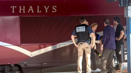 Le train Thalys Amsterdam-Paris attaqué le 21&nbsp;août 2015. (PHILIPPE HUGUEN / AFP)
