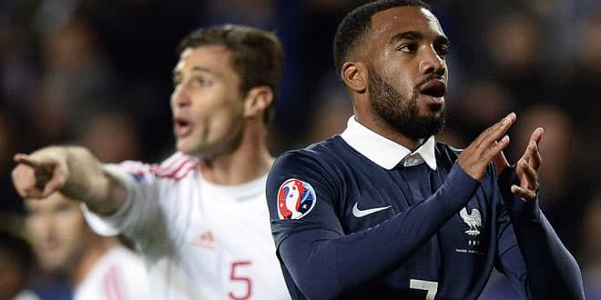 L'attaquant français Alexandre Lacazette