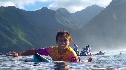 Kauli Vaast lors du Tahiti pro en 2019.