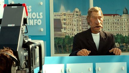 La marionnette de Johnny Hallyday dans Les Guignols de l'info sur Canal+, en 2005. (MAXPPP)