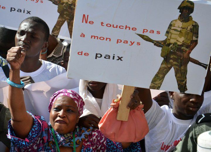 Manifestations contre les attaques de Boko Haram à Niamey, au Niger, le 17 février 2015. (Photo AFP)