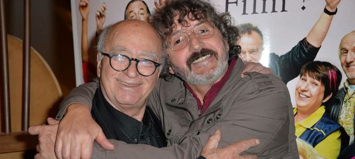 Georges Wolinski et Jean-Marie Gouriot à l'avant-première du film "Brèves de comptoir" le 8 septembre 2014
