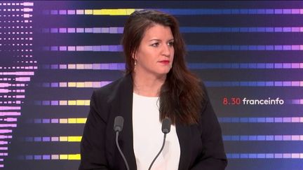 Marlène Schiappa, ministre déléguée à la Citoyenneté, était l'invitée du 8h30 franceinfo, le 8 mars 2022. (FRANCEINFO / RADIOFRANCE)
