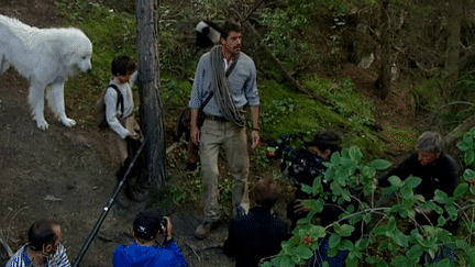 Séquence tournage en Savoie avec Belle, Sébastien (Félix Bossuet ) et Pierre, son papa, nouveau personnage du film (incarné par Thierry Neuvic)
 (France 3 Culturebox)