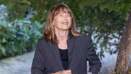 L'actrice Jane Birkin au festival du film d'Angoulême, le 27 août 2021. (YOHAN BONNET / AFP)