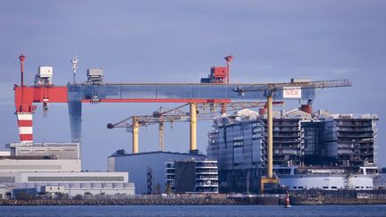 Les chantiers STX de Saint-Nazaire (Loire-Atlantique), le 2 avril 2017. (JEAN-MICHEL NIESTER / MAXPPP)