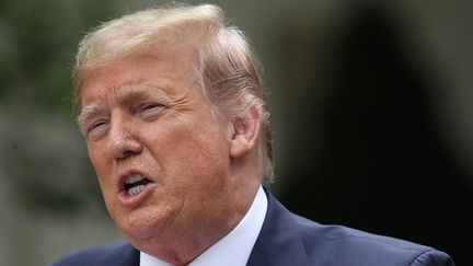 Donald Trump, le président des Etats-Unis, s'adresse à des journalistes à la Maison Blanche, à Washington, la capitale fédérale américaine, le 29 mai 2020. (WIN MCNAMEE / GETTY IMAGES NORTH AMERICA / AFP)