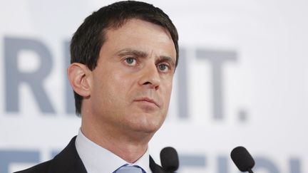 Le ministre de l'Int&eacute;rieur, Manuel Valls, lors d'une conf&eacute;rence de presse avec son homologue autrichien, &agrave; Vienne (Autriche), le 11 f&eacute;vrier 2013. (DIETER NAGL / AFP)