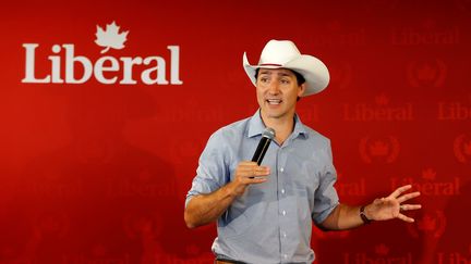 Le Premier ministre canadien Justin Trudeau lors d'un événement du parti libéral, le 13 juillet 2019 à Calgary (Canada).&nbsp; (TODD KOROL / REUTERS)