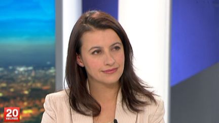 Cécile Duflot, secrétaire nationale d'EELV, le 16 novembre 2011, au JT de 20 Heures de France 2. (France 2)