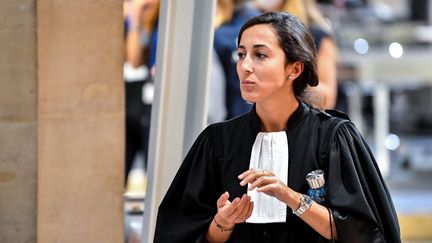 L'avocate de Salah Abdeslam, Olivia Ronen, au procès des attentats du 13-Novembre, à Paris, le 8 septembre 2021.&nbsp; (ALAIN JOCARD / AFP)